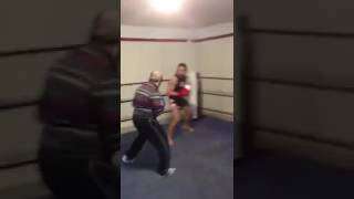 Old Boxer Knocks Down Young Man
