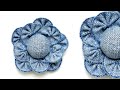Тканевый цветок. Переделка джинсов. Мастер класс | Fabric flower. Alteration of jeans. DIY.