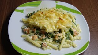 Запеканка с рыбой и с лапшой Запеканка с рыбой и с лапшой