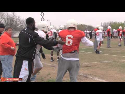 Cowboy Football Spring Practice 3-28-2011