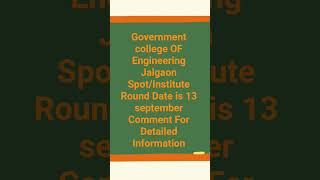 mhtcet counseling Spot/Institute Round