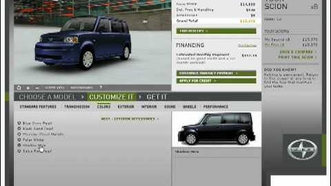 Build Your Scion 3D Configurator