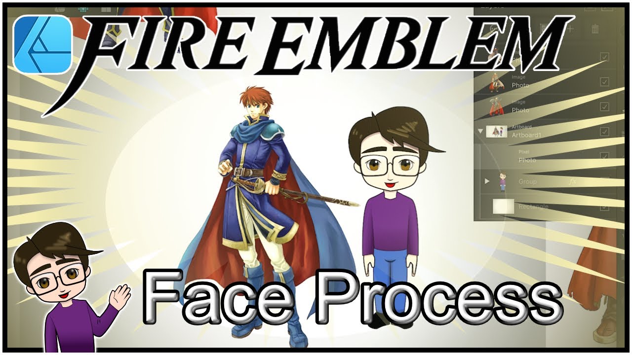 Making a Fire Emblem Style Face in Affinity Designer Vector Art Program ...