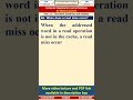 60CO3   Computer Organization   Part   A Questions   When does a read miss occur