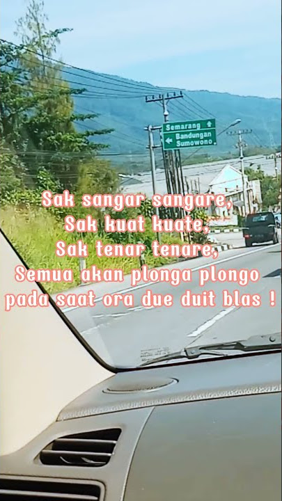 , Semua akan plonga plongo pada saat ora due duit blas !