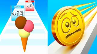 Ice Cream Rush vs Coin Rush! | MAX LEVEL Unlocked! Only 1% Can Win! TiktokAndroid iOS Gameplay screenshot 5