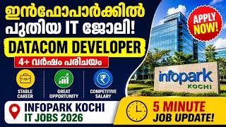 Infopark Kochi IT Jobs 2026 | Datacom Developer Vacancy (4  Years Experience) Apply Now
