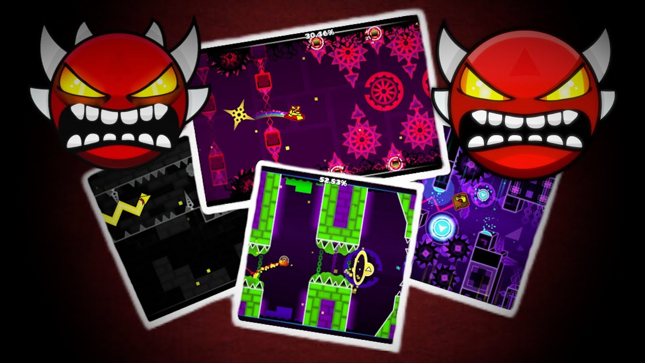 Geometry Dash Insane-Extreme Demon Compilation - YouTube