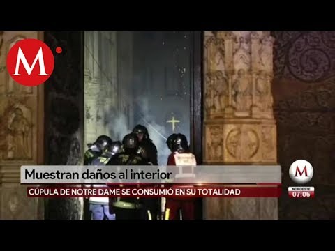 Estos son los daños al interior de Notre Dame