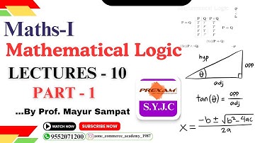 SYJC | MATHS-I | Chapter-1 | Mathematical Logic | Lecture-10 | part-1