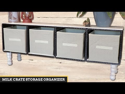 Milk Crate Diy Storage Organizer Youtube