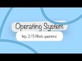 Q3. What Is a Process || Operating System 2/3 Marks Question Answer #dowithme #operatingsystem