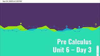 PreCalculus: Unit 6 - Day 3 (Domain, Range, Period of Trig Functions, Fund. Identities)