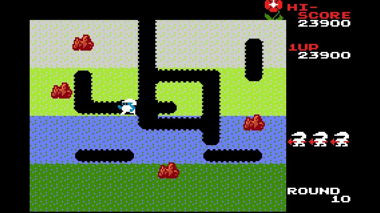 ゲームボーイアドバンス ファミコンミニ16 ディグダグ - YouTube