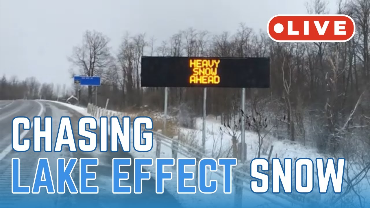 🔴LIVE STORM CHASERS | CHASING LAKE EFFECT SNOW