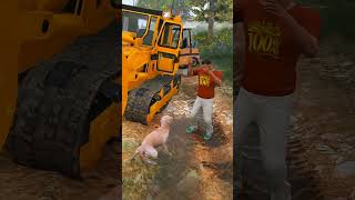 GTA V Franklin Bulldozer Rescue 😭📌🎬 #gta #gtav #gtaonline #gtasanandreas