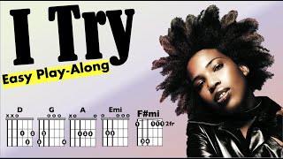 I Try (Macy Gray) Easy Guitar/Lyric Play-Along