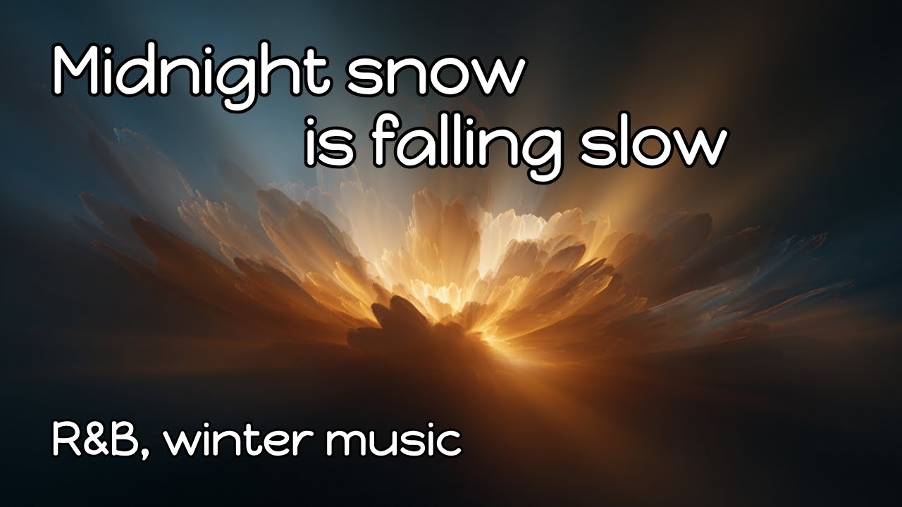 Midnight snow is falling slow | smooth R&B pop, romantic winter night