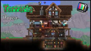 Terraria Destroyed House With Basement Speed Build - MISTER_STEVE