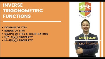 INVERSE TRIGONOMETRIC FUNCTIONS (2022-23) - SESSION I