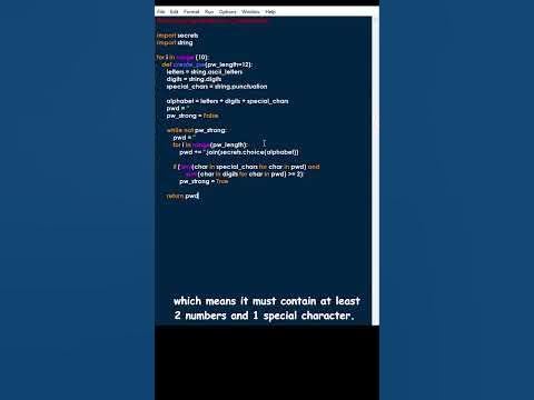 How to generate passwords with Python? #python #programming #tutorial # ...