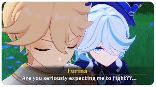 Furina Asks Traveler to Fight for Her | Genshin Impact