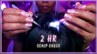 ASMR ✨ Gentle SCALP CHECK 2 Hours 😌 Scratching, Plucking (Soft Whispers &amp; Mouth Sounds)