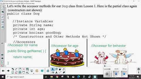 AP CS A U5 L3 Accessor and Mutator Methods