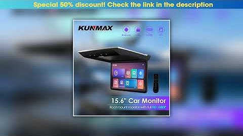 New Arrival 15.6" Android 10 3G 32G Car Roof Monitor TV Flip Down 8K IPS Screen With 16-color Ambie