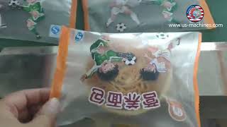 Automatic cake mooncake tray flow pillow bag filling sealing packing machine testing video