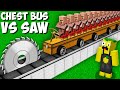 What if i SAWED THIS CHEST BUS WITH 1000 VILLAGERS in Minecraft ! SUPER TRAP FOR 1000 VILLAGERS !