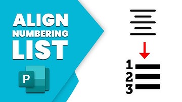 How to align numbering list in publisher document