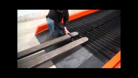 Safety moving and positioning a yard ramp