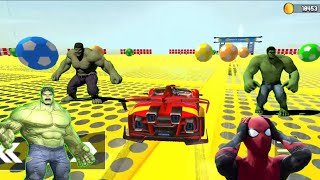 the incredible Hulk🧟‍♂️🧟‍♂️ mega ramp chalenge games by spider man ||