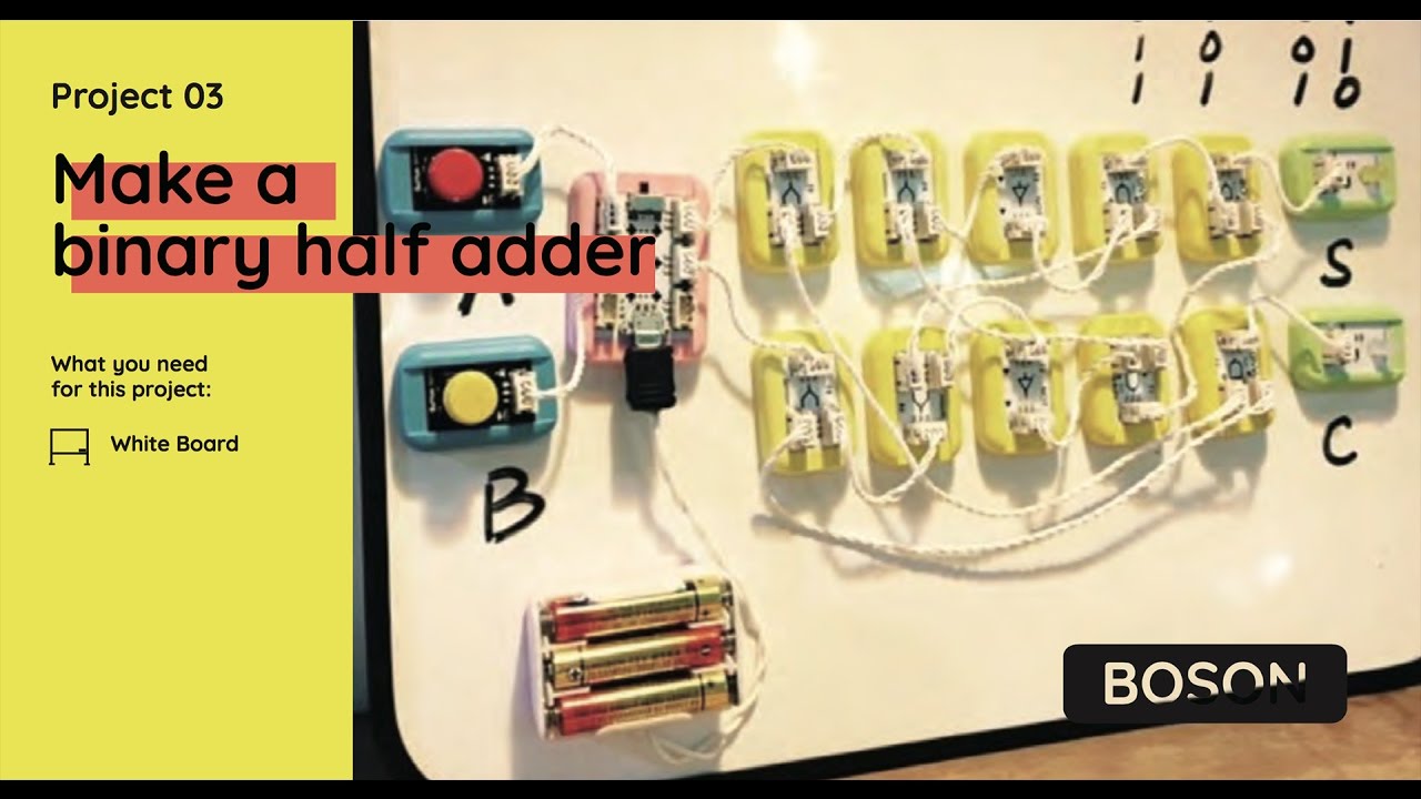 DFRobot's BOSON Demo Project 03: Make a Binary Half Adder