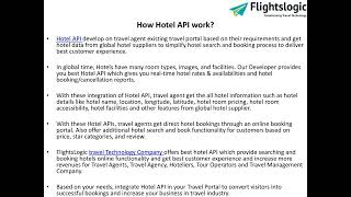 Hotel Booking API Integration | FlightsLogic