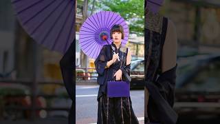 Modern Japanese #kimono street styles in #Tokyo, #Japan. #Harajuku #fashion #style #StreetFashion