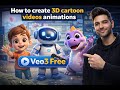 How to create cartoon videos animations | Free Unlimited | Veo 3 Free Account