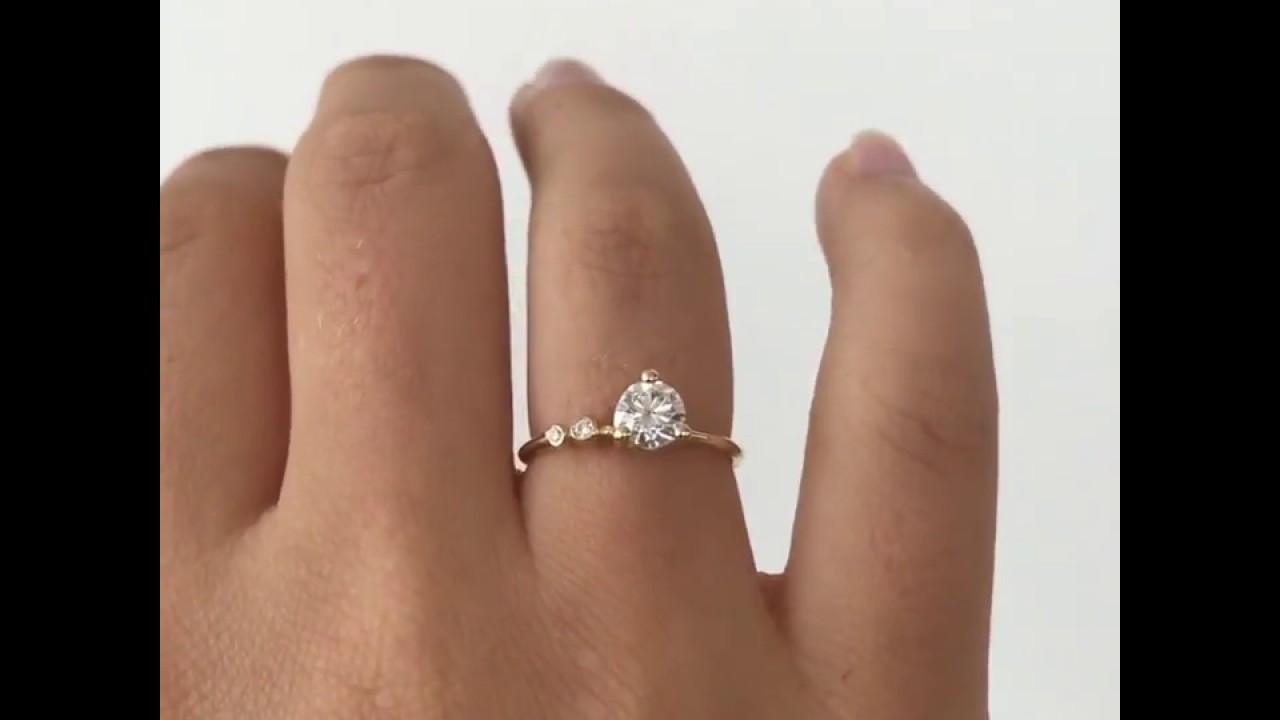 Asymmetrical Engagement Ring - 0.75 Carat, by artemer