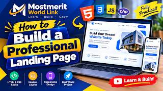 How to Create a Website Landing Page with HTML and CSS | Website Design HTML CSS.