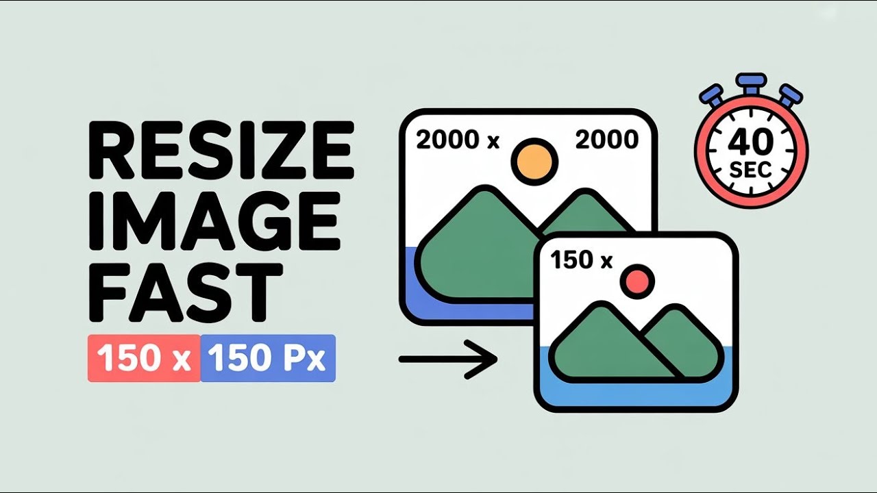 How To Resize Image To 150 x150 Pixels (Under 40 Seconds) - YouTube