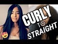 Curly to Straight Hair Tutorial