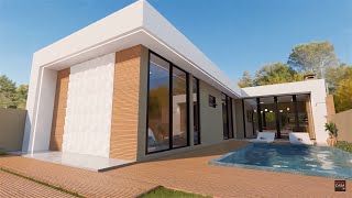 SMALL HOUSE | simple house design | L-shaped house