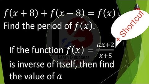 JEE Mains/Adv.Challenge💪How to solve Function/how to find period of Functions/inverse of functions