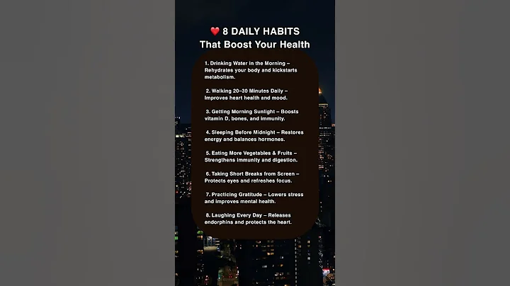 ❤️ 8 Daily Habits That Boost Your Health 🌱