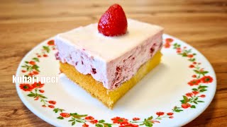 STRAWBERRY CAKE 🍓 prepare it in a few steps and enjoy the fantastic taste