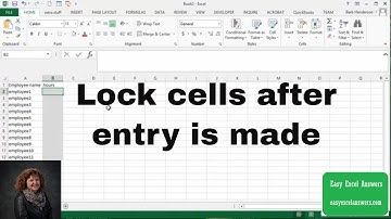 How to lock cells after entry is made in Excel
