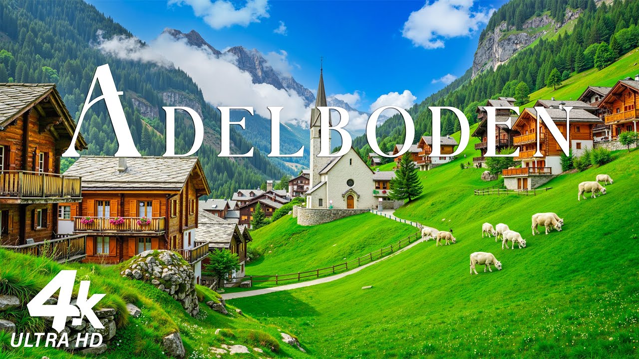 Адельбоден, Швейцария, 4K - Самые красивые швейцарские деревни - сказочные деревни