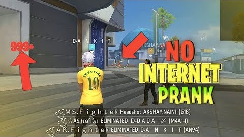 NO INTERNET PRANK WITH RANDOM PLAYER-GARENA FREE FIRE @realgaming557