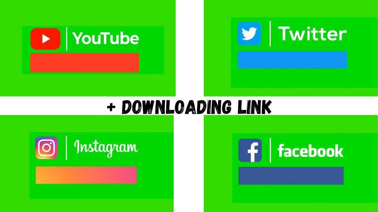 Social media platforms green screen || youtube facebook instagram twitter green screen